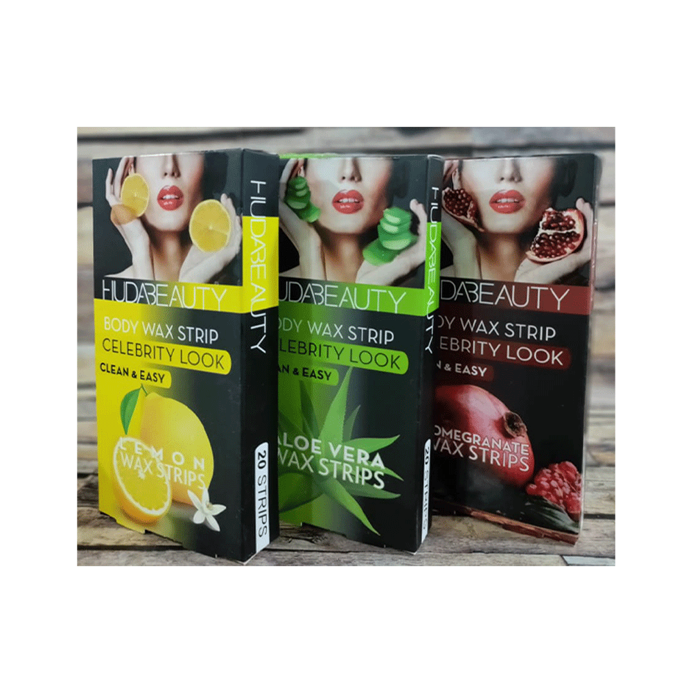 Huda Beauty Body Wax Strip Celebrity Look (Lemon) Nuvari