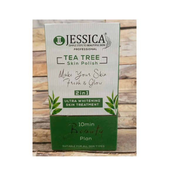 Jessica Tea Tree Skin Polish Ultra Whitening Skin Treatment 2 in 1 10Mint Beauty Plan