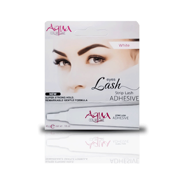 Aqua Color Line Eyes Lash Strip Lash Adhesive (White)