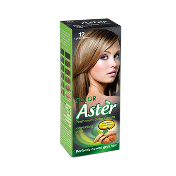Aster Permanent Color Cream Long-Lasting Color (12-Light Ash Blonde)