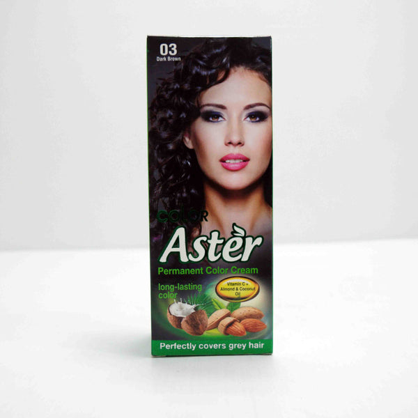 Aster Permanent Color Cream Long-Lasting Color (3-Dark Brown)_nuvaripk_pakistan