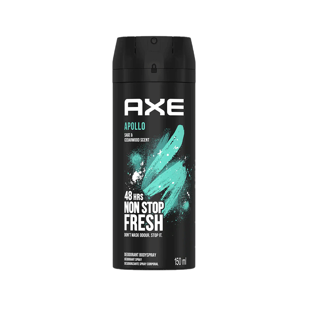 Axe Apollo Sage & Cedarwood Scent Body Spray 48H Non Stop Fresh 150ML ...