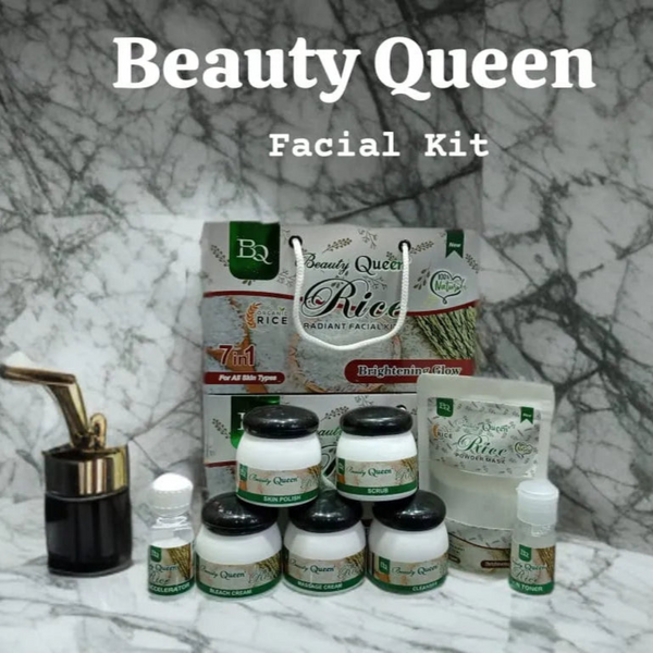 Beauty Queen Rice Radiant Facial Kit (7in1)_nuvaripk_pakistan