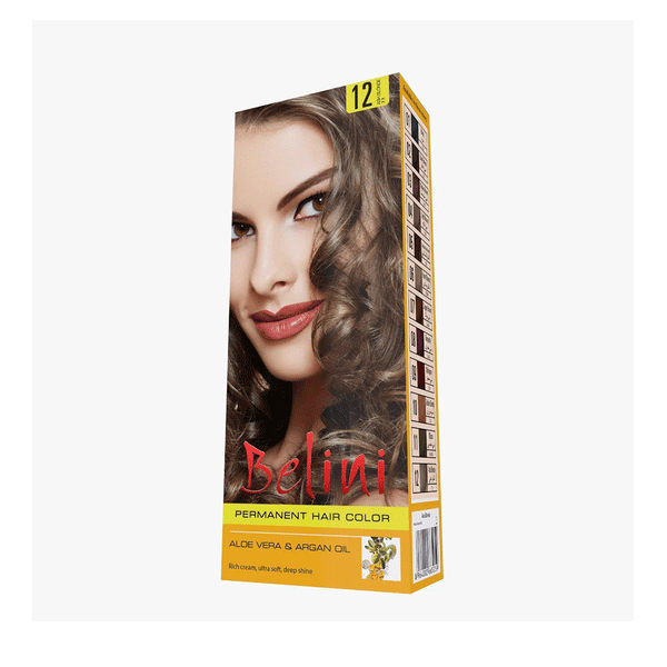 Belini Permanent Hair Color (12 Ash Blonde 7.1)