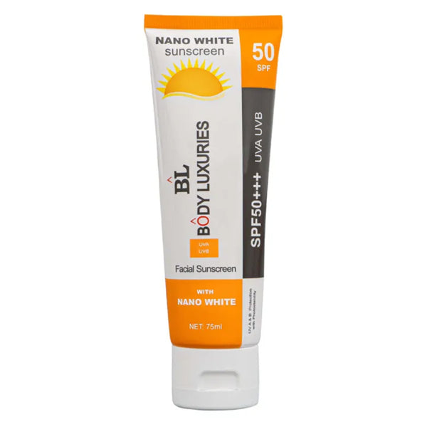 Body Luxuries Nano White Facial Sunscreen Spf50 Uva Uvb 75ml_nuvaripk_pakistan