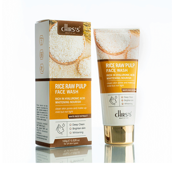 Chirs's Rice Raw Pulp Face Wash Rich In Hyaluronic Acid Whitening Nourish 100g