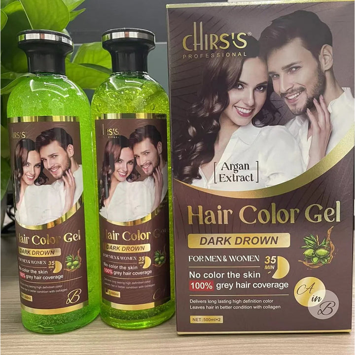 Chirs's Hair Color Gel (Dark Brown) - Pack of 500mlx2_nuvaripk_pakistan