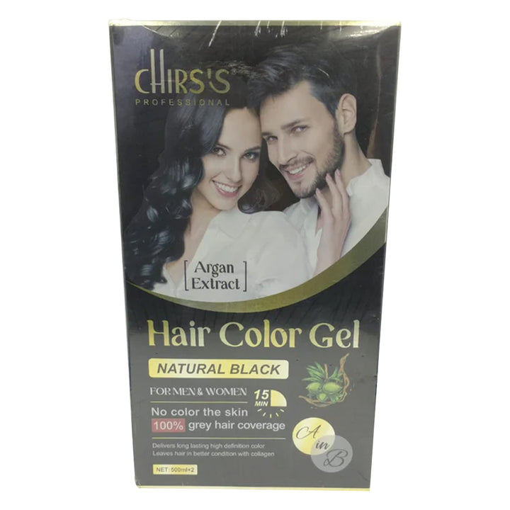 Chirs's Hair Color Gel (Natural Black) - Pack of 500mlx2_nuvaripk_pakistan