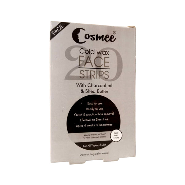 Cosmee Shea Butter And Charcoal Oil Cold Wax Strip Face 22 strips_nuvaripk_pakistan