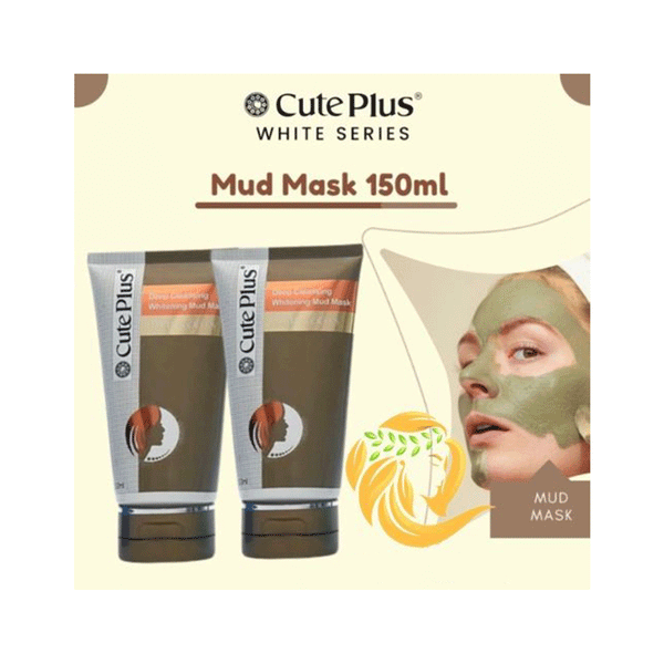 Cute Plus Deep Cleansing Whitening Mud Mask White Series