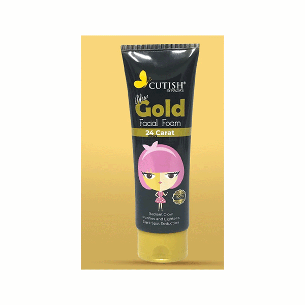 Cutish By Razia`s New Gold Facial Foam 24K Carat