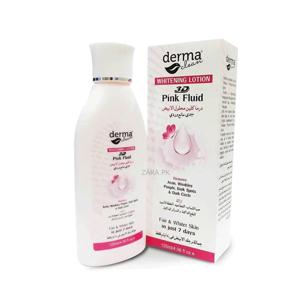 Derma Clean Whitening Lotion Pink Fluid 120ML