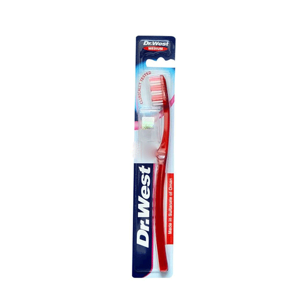 Dr.West Angled For Perfect Grip Tooth Brush (Medium)