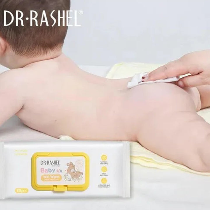 Dr Rashel Baby Wet Wipes - Pack of 80 pcs_nuvaripk_pakistan