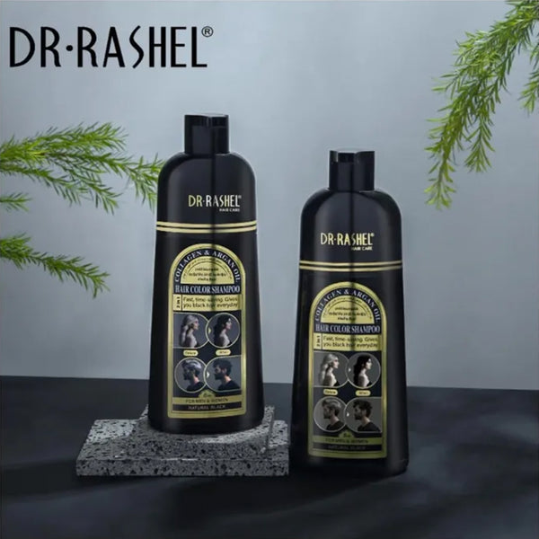 Dr Rashel Collagen & Argan Oil Hair Color Shampoo (Natural Black) 400ml_nuvaripk_pakistan