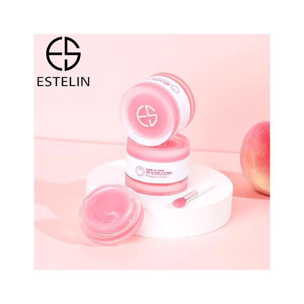 Estelin Peach Sugar Lip Scrub And Lip Mask & Lip Balm 5g+5g