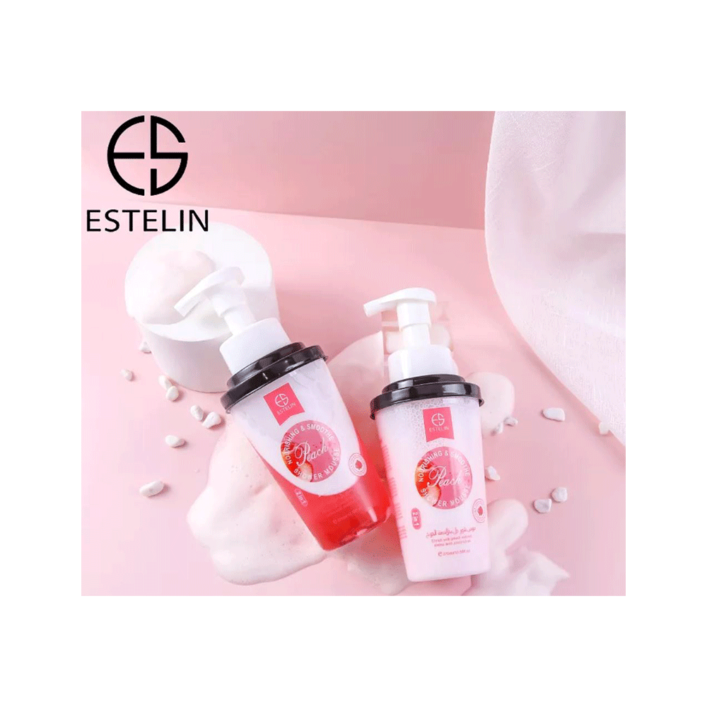 Estelin Peach Shower Mousse 370ml Nuvari