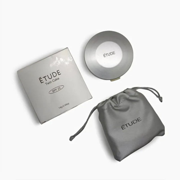Etude SPF 25 Twin Cake Face Powder Foundation Base (Single Shade-01-Beige-Light)_nuvaripk_pakistan