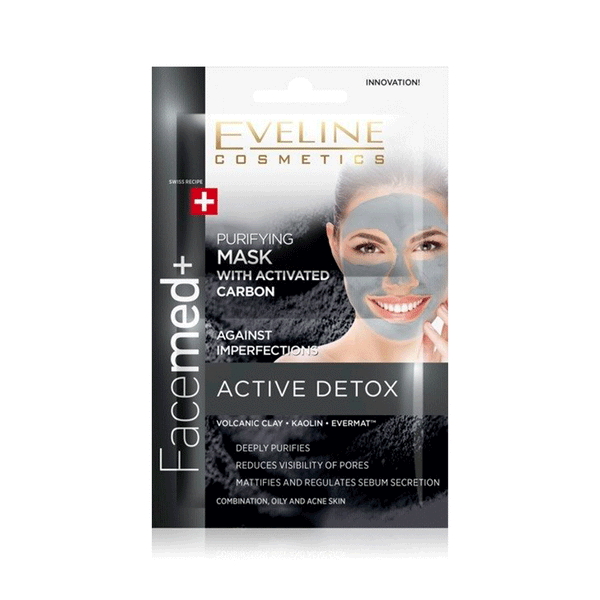 Eveline Cosmetics Facemed+ Face Mask Activated Carbon 2*5ml