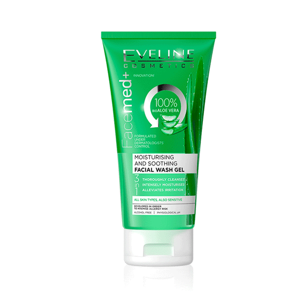 Eveline Cosmetics Facemed+ Moisturising And Soothing Facial Wash Gel Aloe Vera - 150ml