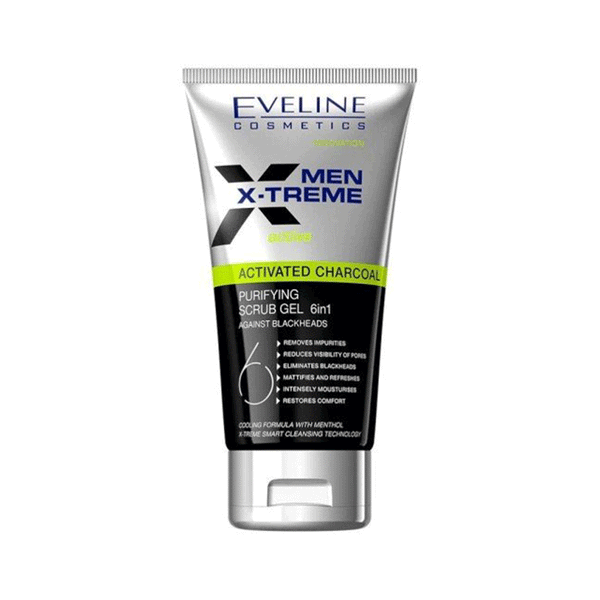 Eveline Cosmetics Men X Treme Gel Scrub with Charcoal