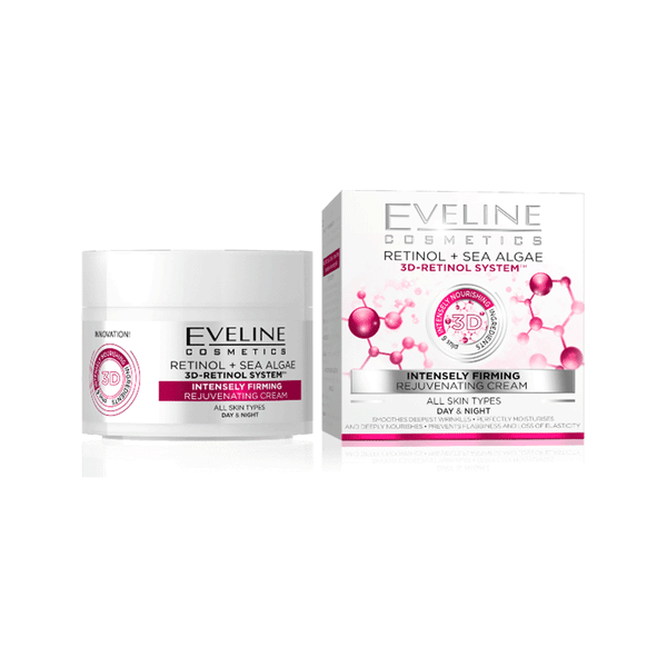 Eveline Cosmetics Retinol + Sea Algae 3D - Retinol System Intensely Firming Rejuvenating Day & Night Cream