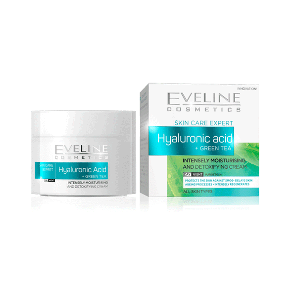 Eveline Cosmetics Skin Care Expert Hyaluronic Acid + Green Tea 50ml