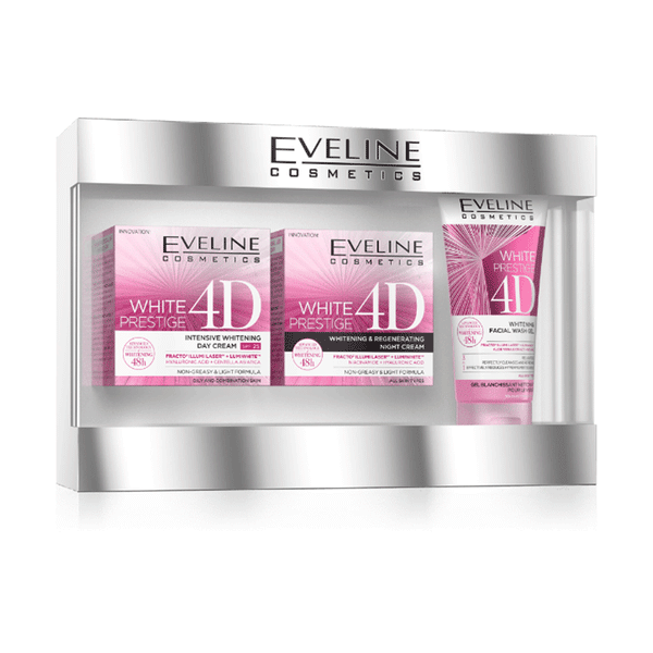 Eveline Cosmetics White Prestige 4D Gift Set Free ( 4D 100 ml wash )