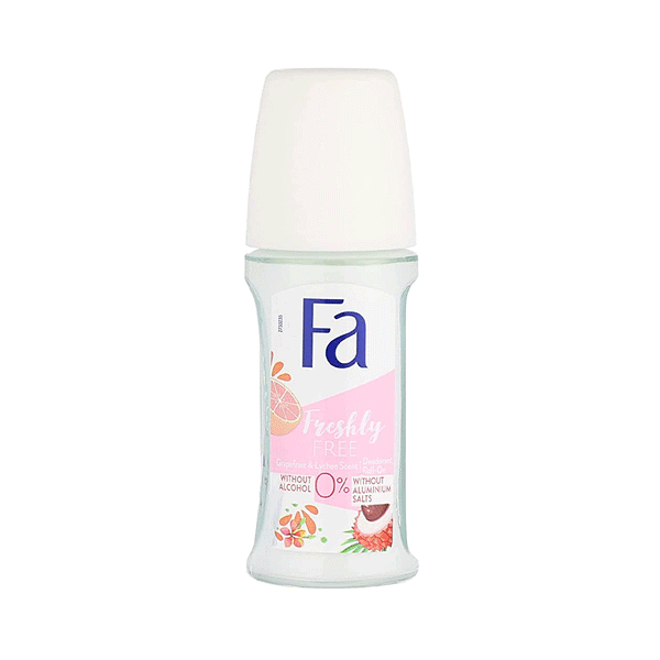 FA Freshly Free Grape Fruit & Lychee Scent Deodorant Roll-on