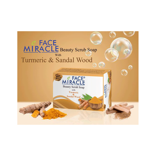 Face Miracle Beauty Scrub Soap With Turmeric & Sandal Wood