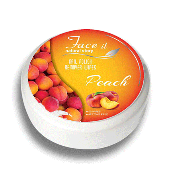 Face it Natural Story Nail Polish Remover Wipes (Peach)