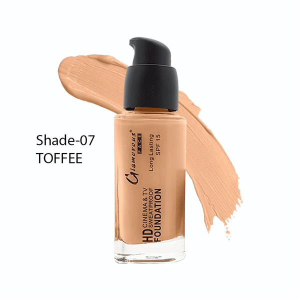 Glamorous Face HD Cinema & Tv Sweatproof Foundation (Shade-07-Toffee)