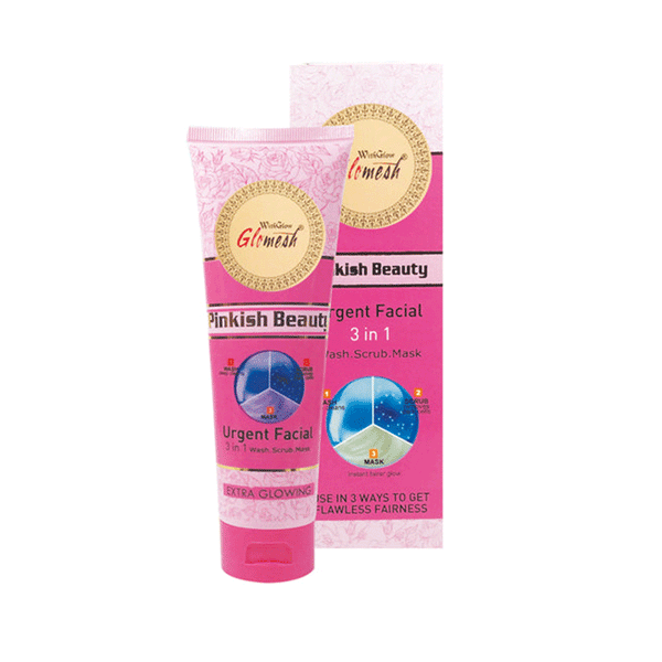 Glomesh Pinkish Beauty Urgent Facial 3 in 1 120Ml