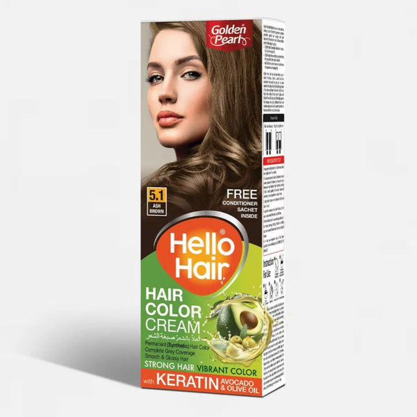 Golden Pearl Hair Color Cream (Shade No 5.1 - Ash Brown)_nuvaripk_pakistan