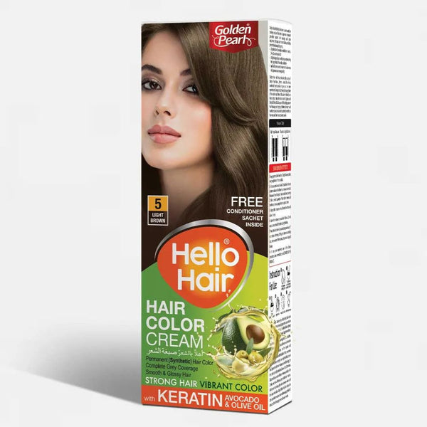 Golden Pearl Hair Color Cream (Shade No 5 - Light Brown)_nuvaripk_pakistan