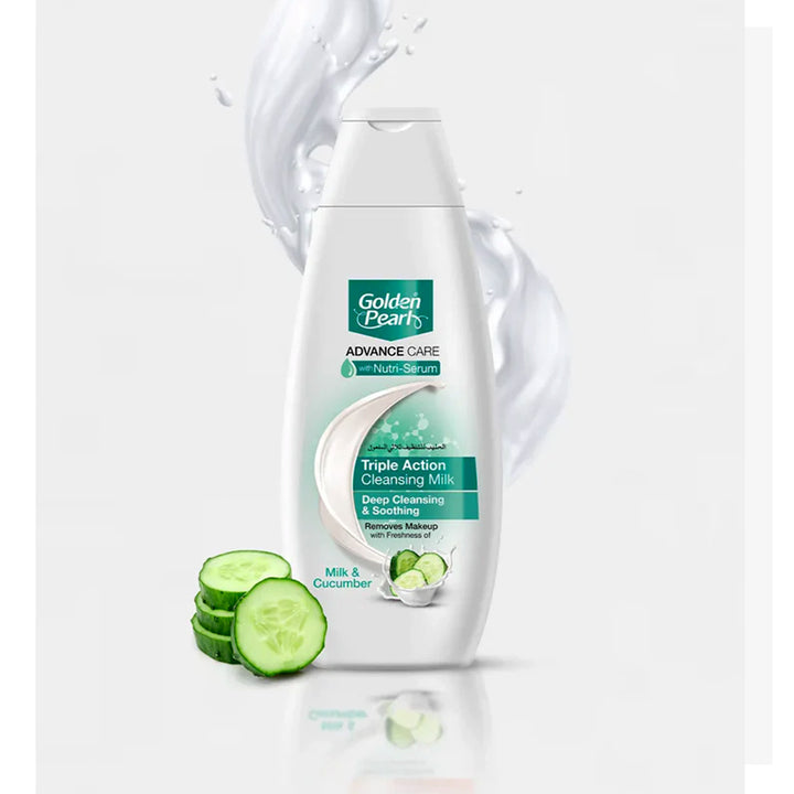 Golden Pearl Triple Action Milk And Cucumber Cleanser 100ml_nuvaripk_pakistan