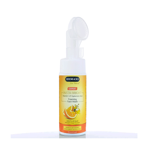 Hemani Expert Insta Bright Vitamin C & Hyaluronic Acid Foaming Face Wash