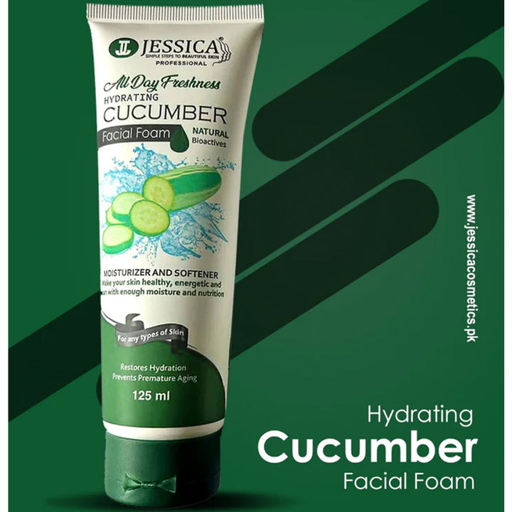 Jessica All Day Freshness Hydrating Cucumber Facial Foam 125ml_nuvaripk_pakistan
