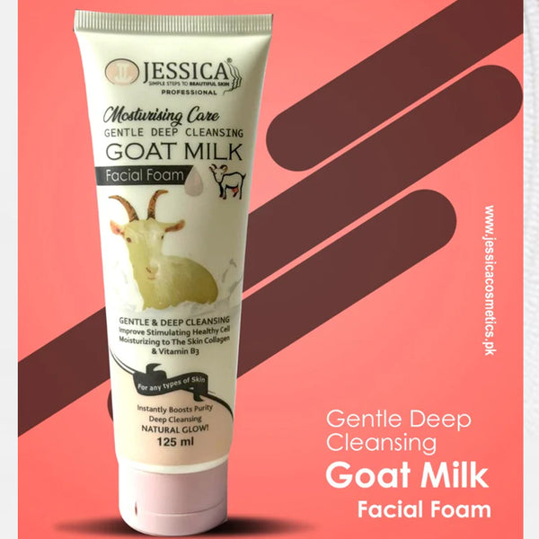 Jessica Mosturizing Care Gentle Deep Cleansing Goat Milk Face Wash 125ml_nuvaripk_pakistan