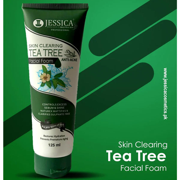 Jessica Skin Clearing Tea Tree Anti Acne Facial Foam 125ml