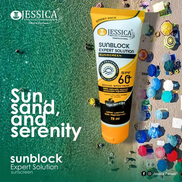Jessica Sun Block Expert Solutuion Sunscreen Spf60 Sun Block 75ml_nuvaripk_pakistan