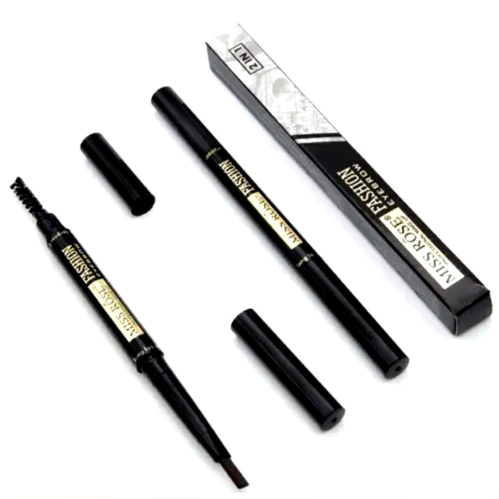 Miss Rose Fashion 2 In 1 Eyebrows Pen With Spoolie 35g Dark Brown_nuvaripk_pakistan