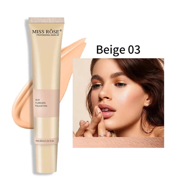 Miss Rose Silk Flawless Foundation (Shade Beige 3)nuvaripk_pakistan 