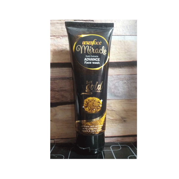 New Face Miracle Gold Extracts Advance Face Wash 24K Gold Formula 100Ml