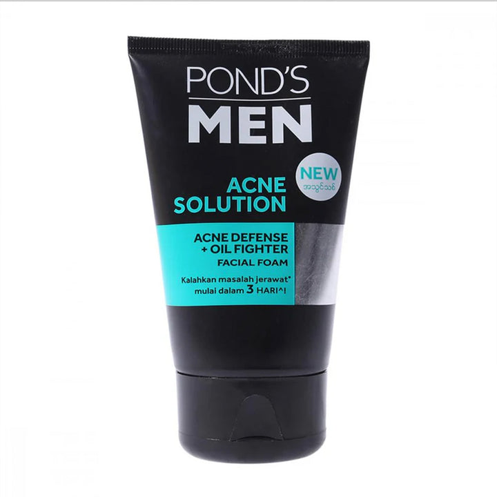 Ponds Men Acne Solution Acne Defence+Oil Fighter Facial Foam 100ml_nuvaripk_pakistan