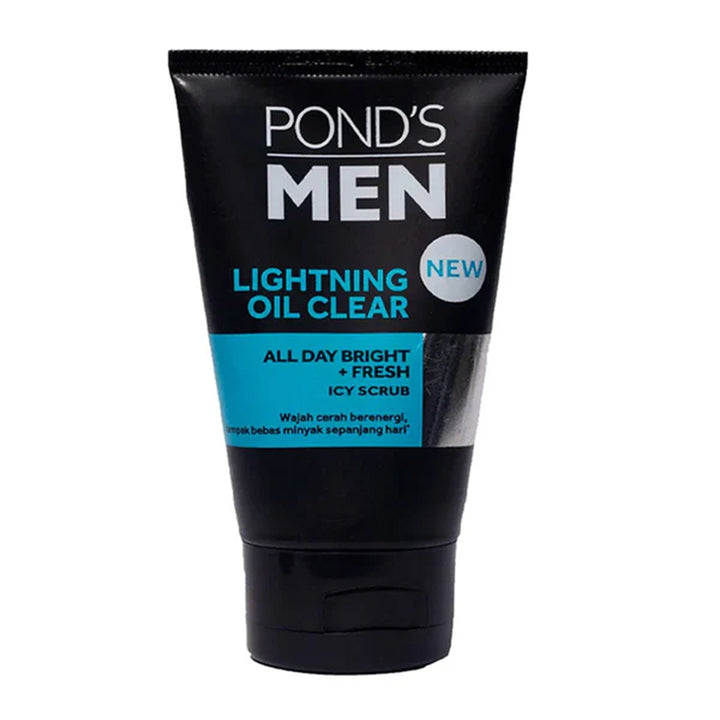 Ponds Men Lightning Oil Control All Day Bright+Fresh Icy Scrub 100ml_nuvaripk_pakistan