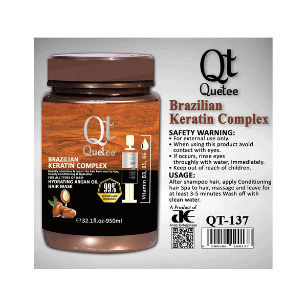 Quetee Brazilian Keratin Complex Hydrating Argan Oil Hair Mask 950ML