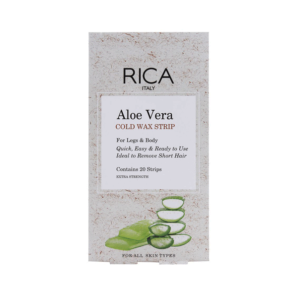 Rica Aloe Vera Cold Wax Strip (Pack Of 20Strip)