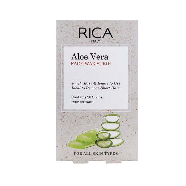 Rica Aloe Vera Face Wax Strip For All Skin Types (Pack Of 20 Strip)