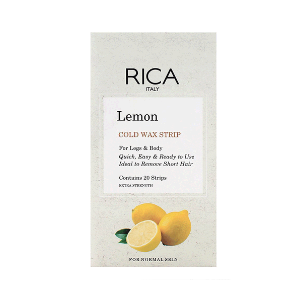 Rica Lemon Cold Wax Strip (Pack Of 20Strip)